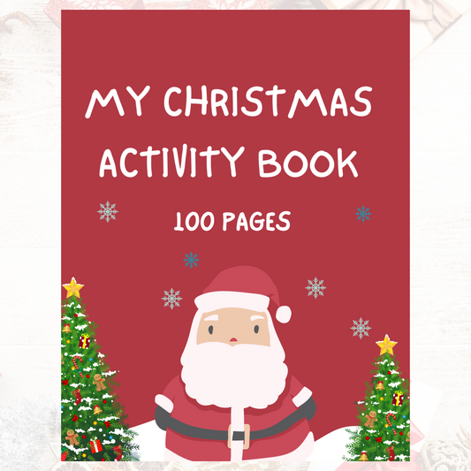 Christmas kids activity book - 100 pages - Printable